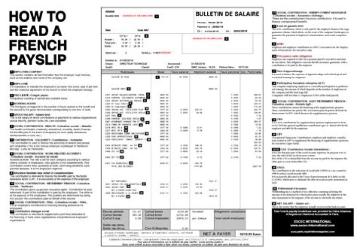 How do you read a French payslip?