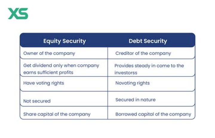 What are the difference between debt securities and equity securities?