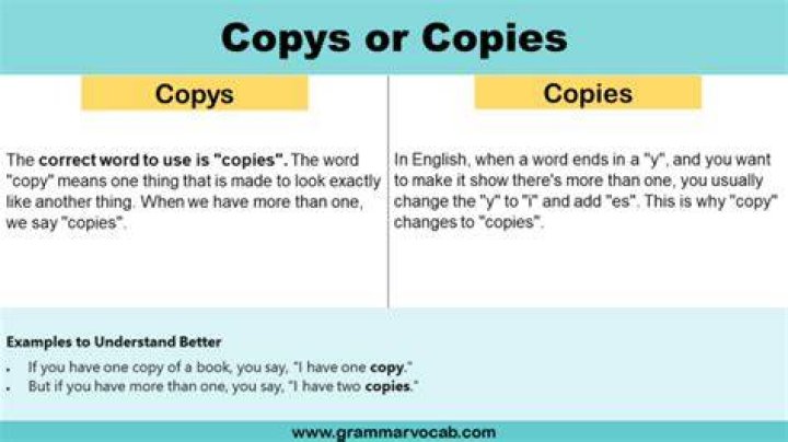 What does a copy means?
