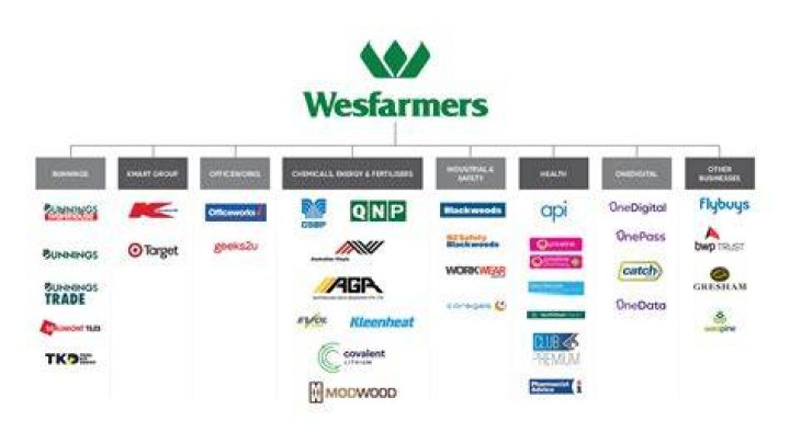 What industry does Wesfarmers belong to?