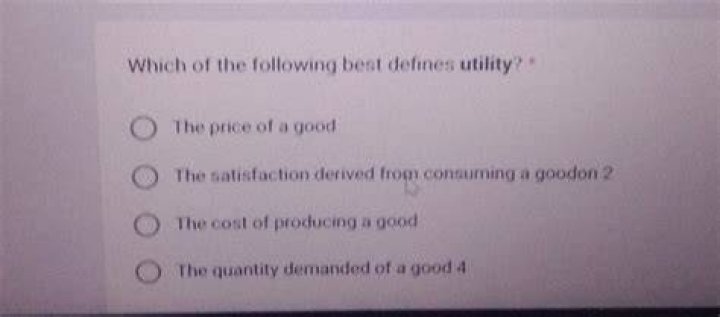 Which best defines utility?