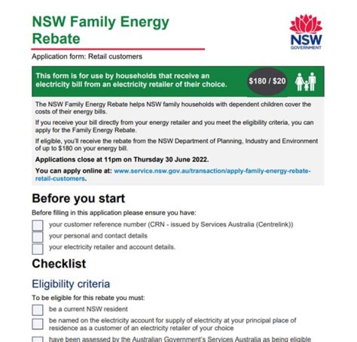 Who is eligible for rebate?